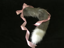 Load image into Gallery viewer, Silver Grey and white  Kitten -Wolf Play Tail ,BDSM, Anime,Cosplay, Kawaii.