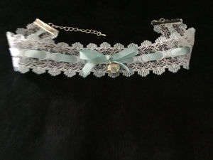 Gorgeous White and Baby Blue Day Collar