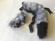 Load image into Gallery viewer, Luxury Artic Grey &amp; Black Kitten/Wolf Play Set.