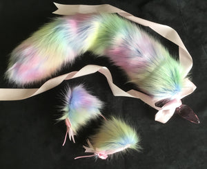 Stunning pastel confetti Kitten- Wolf   Play Set