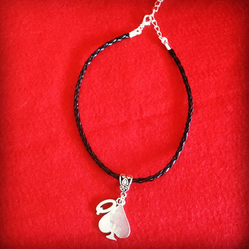 Sexy Faux Leather Queen Of Spades Anklet