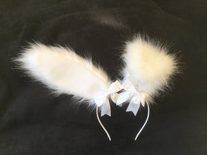 White  Bunny  Ears, BDSM, Bunnyplay, petplay. Cosplay. Anime.
