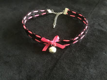 Load image into Gallery viewer, Sexy  Black &amp; Hot Pink Day Collar-Choker