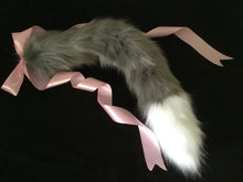 Load image into Gallery viewer, Silver Grey and white  Kitten -Wolf Play Tail ,BDSM, Anime,Cosplay, Kawaii.