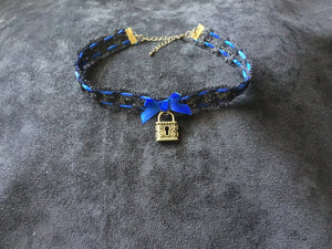 Sexy  Black & Blue Day Collar