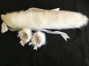 Luxurious Pure White Kitten/ Wolf Play Set, BDSM, Cosplay.
