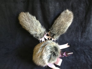 Bunny play set, with Glass Plug, kawaii, anime, cosplay, petplay, bunnyplay