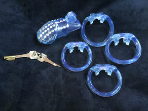 A Beautiful Clear Resin Male Chastity Cage Device