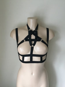 Sexy Elasticated Body Harness- Bralet.
