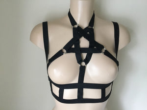 Sexy Elasticated Body Harness- Bralet.