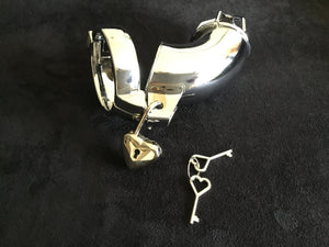 A Beautiful Stainless Steel Male Chastity Cage Device