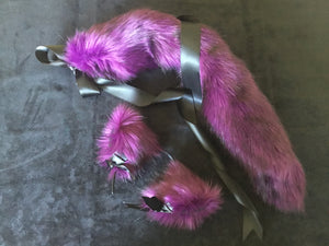 Stunning Damson and Black  Kitten- Wolf  Play Set