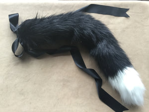 Beautiful Black & White Kitten / Wolf Play Tail ,BDSM, Anime,Cosplay, Kawaii.