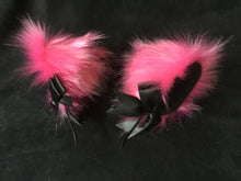 Load image into Gallery viewer, Stunning Hot Pink  &amp; BlackKitten/Wolf  Ears, BDSM.Cosplay, Anime. Petplay