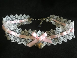 Gorgeous Ivory and Baby Pink  Day Collar