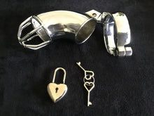 Load image into Gallery viewer, A Beautiful Stainless Steel Male Chastity Cage Device