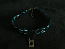 Load image into Gallery viewer, Sexy  Black &amp; Turquoise Day Collar-Choker