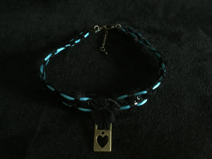 Sexy  Black & Turquoise Day Collar-Choker