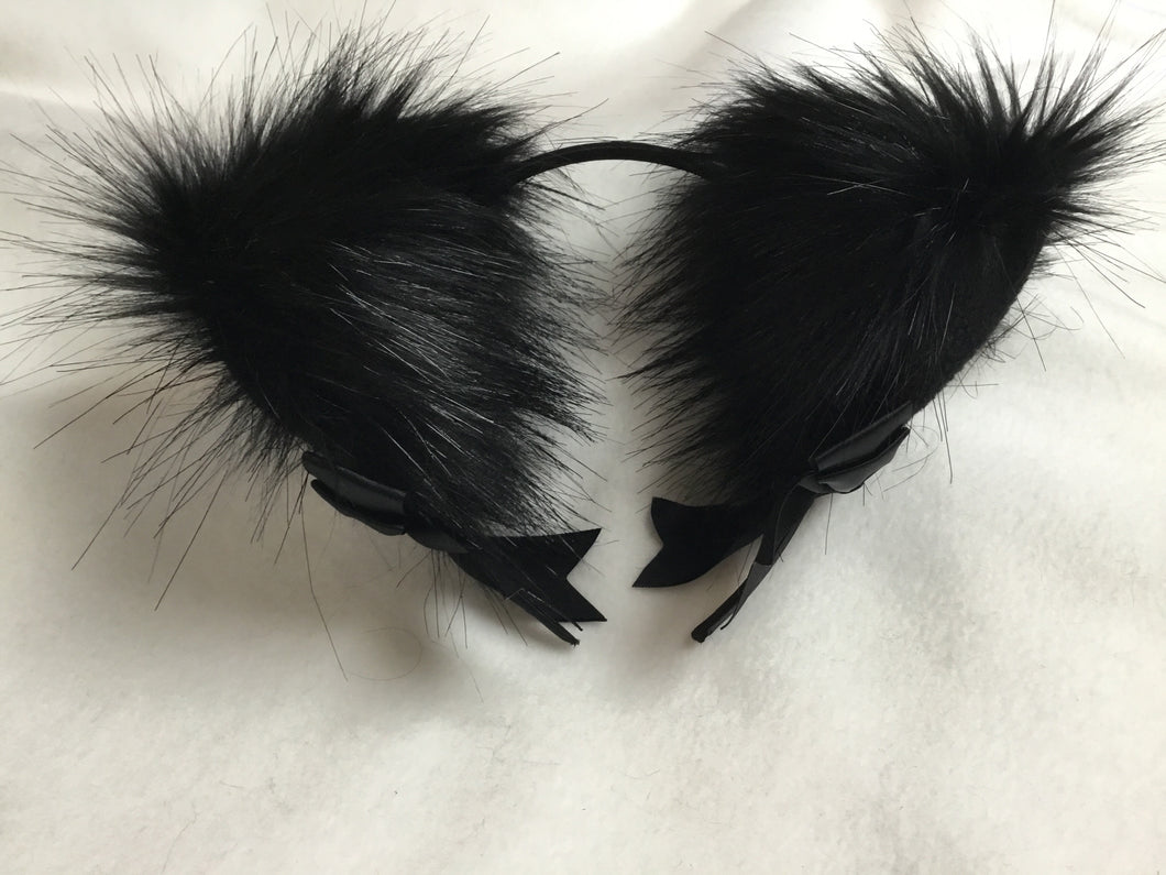 Sexy Black Kitten /Wolf  Ears, BDSM.