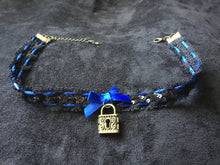 Load image into Gallery viewer, Sexy  Black &amp; Blue Day Collar
