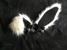 Load image into Gallery viewer, Sexy Artic White &amp; Black Bunny   Ears, BDSM, Bunnyplay, petplay
