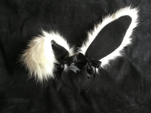 Sexy Artic White & Black Bunny   Ears, BDSM, Bunnyplay, petplay