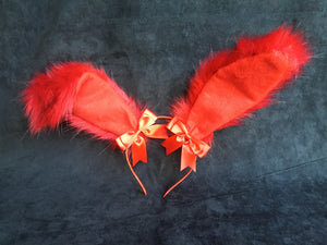 Flame Red Bunny play set, kawaii, anime, cosplay, petplay, bunnyplay