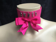 Load image into Gallery viewer, Stunning Hot Pink, OWNED Collar , Choker .