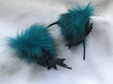 Load image into Gallery viewer, Sexy Teal &amp; Black Kitten- Wolf  Ears, BDSM, Cosplay, anime.