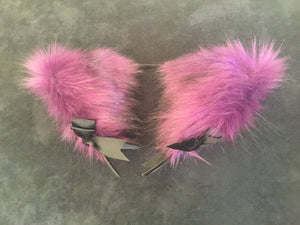 Gorgeous Damson & Black Kitten- Wolf  Ears, BDSM, Costume, Anime, Cosplay
