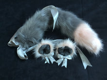 Load image into Gallery viewer, Gorgeous Grey &amp; Peachy Pink Kitten - Wolf Play Set