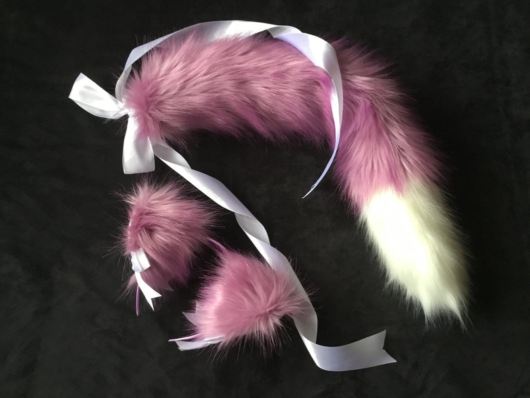 Sexy Lilac and White kitten- wolf Play Set