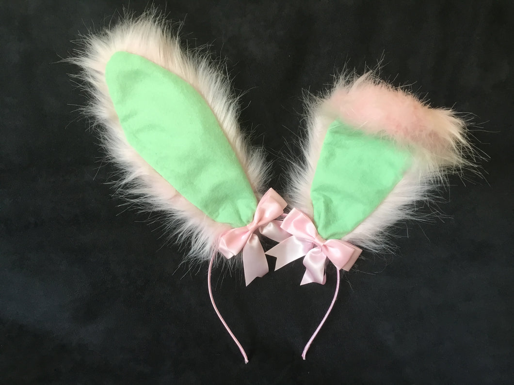 Sexy Baby Pink & Mint Green Bunny   Ears, BDSM, Bunnyplay, petplay