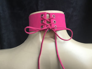 Stunning Hot Pink, OWNED Collar , Choker .