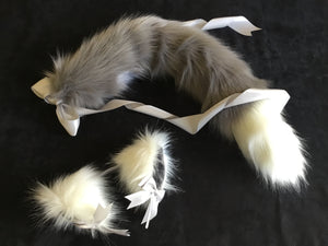Sexy smokey grey and White kitten- wolf Play Set