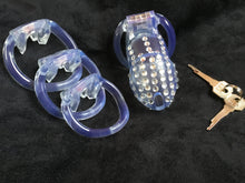 Load image into Gallery viewer, A Beautiful Clear Resin Male Chastity Cage Device