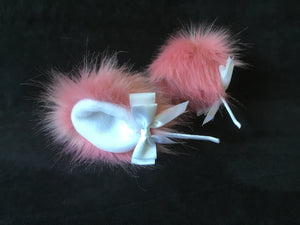 Stunning Rose Pink & White kitten/Wolf  Ears, BDSM.