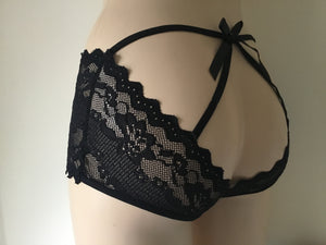 Sexy Lace Open Back Knickers/Panties