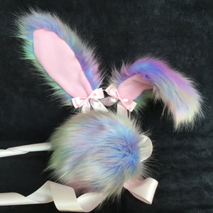 Pastel Confetti Bunny play set, kawaii, anime, cosplay, petplay, bunnyplay