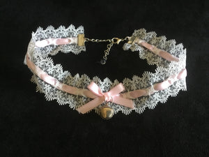 Gorgeous Ivory and Baby Pink  Day Collar
