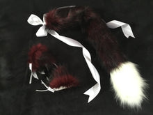 Load image into Gallery viewer, Gorgeous Burgundy Wine &amp; White Kitten - Wolf Play Set
