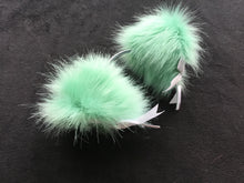 Load image into Gallery viewer, Luxury Mint Green And White Kitten Ears