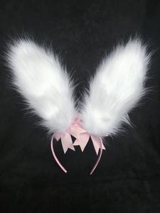 Sexy White & Baby Pink Bunny   Ears, BDSM, Bunnyplay,
