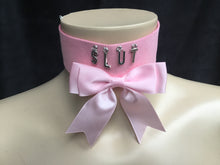 Load image into Gallery viewer, Stunning Pink SLUT Collar , Choker .