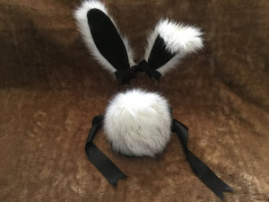 Bunny play set with looped plug, kawaii, anime, cosplay, petplay, bunnyplay