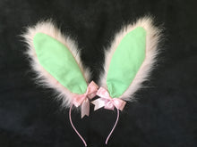 Load image into Gallery viewer, Sexy Baby Pink &amp; Mint Green Bunny   Ears, BDSM, Bunnyplay, petplay