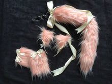 Load image into Gallery viewer, Stunning peaches &amp; cream Pet play Set , with cuffs , and plug