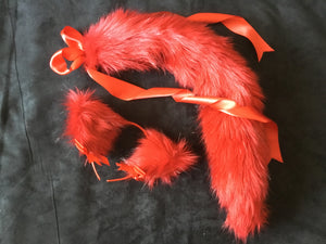 Sexy Flame Red  kitten- wolf Play Set, Anime, Cosplay, Ddlg, Kitty.