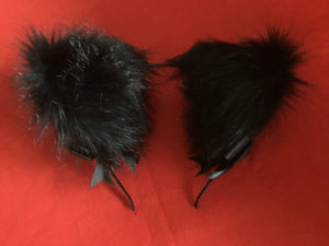 Sexy Black Pet play Set , with cuffs , and plug