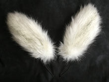 Load image into Gallery viewer, Sexy Artic White &amp; Black Bunny   Ears, BDSM, Bunnyplay, petplay